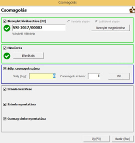 Csomagolás ellenőrzés